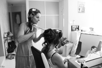 Photo mariage coiffure mariée préparatifs