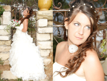 Photo mariée bouquet fleur romantique